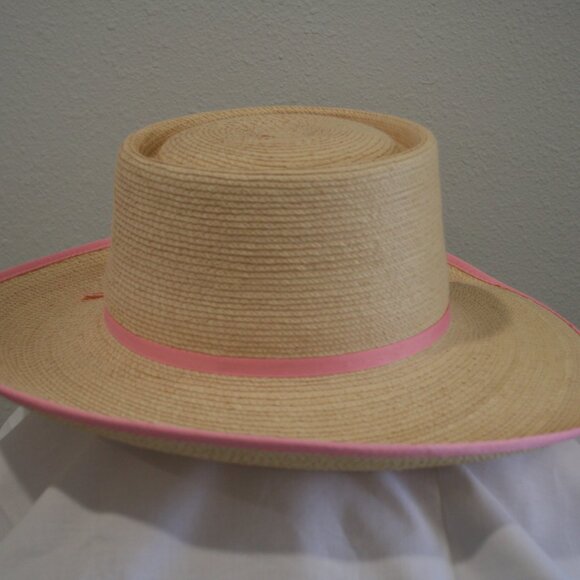 Sun Body Reata Hat 7 1/4 (58) Woven Straw Pink Ribbon main image 7